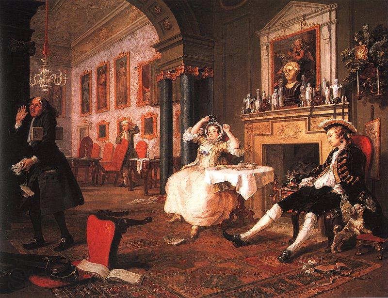 William Hogarth Marriage a la Mode Scene II Early in the Morning France oil painting art